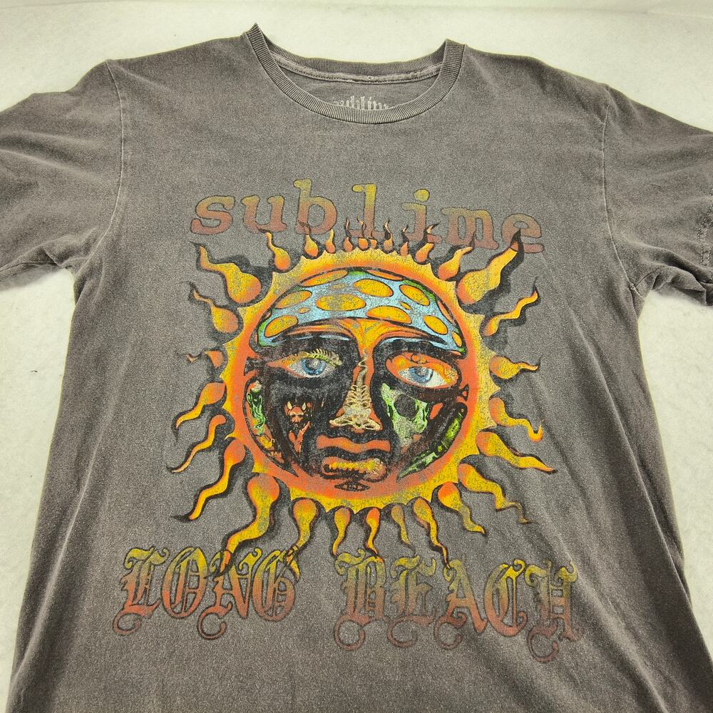 Sublime Band Short Sleeve Crew Neck Graphic T Shirt Mens Size Small S Gray